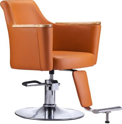 China Multipurpose Vintage Styling Chair Red Hair Styling Chair For Salon Barber Leather Chair for sale