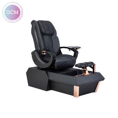 China Modern luxury black and pink gold foot spa pedicure chair for nail chair salon furniture for sale