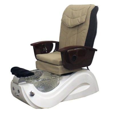 China With Button Pedicure Leather Chair New Arrival Luxury Nail Massage Chair With Bowl For Foot Spa Furniture for sale