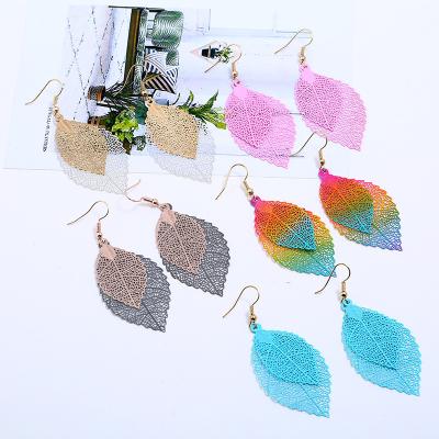 China Single Retro Double Explosive Leaf Tassel Simple Earrings for sale