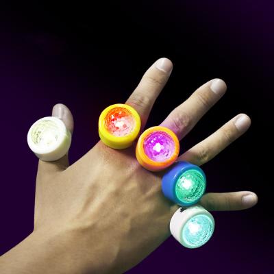 China Hiphop Halloween Ring Bar KTV Nightclub Atmosphere Atmosphere Glowing Colorful Flashing Finger Light Ring for sale