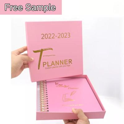 China Daily Weekly Monthly Planner Leter Free Sample Low MOQ Custom 2022-2023 Hardcover A5 Life Journal Notebook Printed Diary Planner Printing for sale