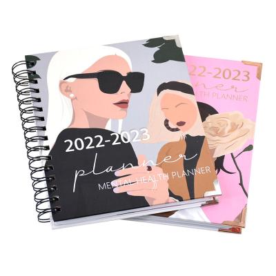 China Daily Weekly Monthly Planner Leter Wholesale Custom A5 Life Journal Notebook Printing Spiral Paper Note Book Diary Weekly Agenda Organizer Planner Notebook for sale