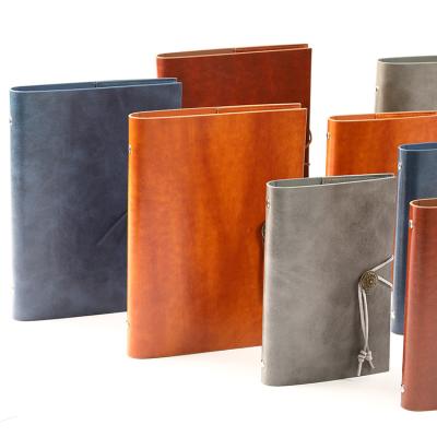 China High Quallity Vintage Genuine Leather A5 Journals Notebook with Custom Closure for sale