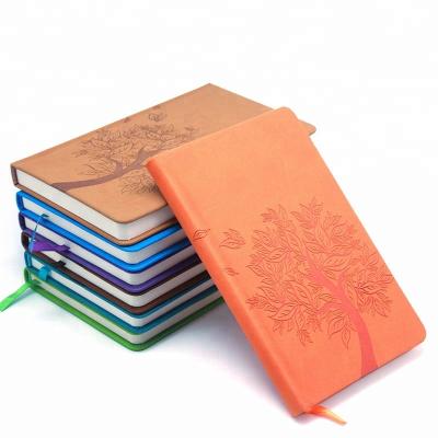 China Hardcover Wholesale A5 Leather hardcover notebook Daily Journal planner with elastic band for sale