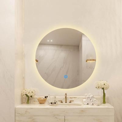 China KEZE Illuminated Modern Home Frameless Round LED Lighted Decorative Backlit Bathroom Mirror Bathroom Mirror 10 Trade Assurance Hotel for sale