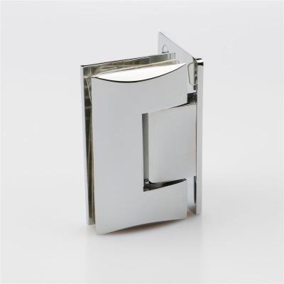 China Modern Frameless Glass Fittings Wall To Glass Spring Hinges Shower Door Hinges for sale