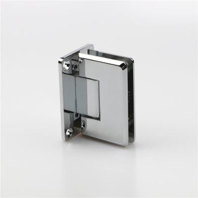 China Barthroom Wall To Glass Double Sided Soft Tempered Glass Shower Door Square Hinge Fittings Close Types for sale