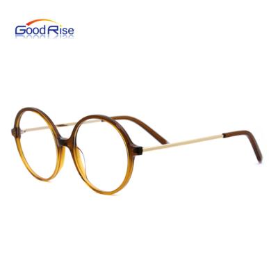 China Wholesale Fashionable Optical Frame Round Eyewear Vintage Eyewear Acetate Optical Frames Spectacle Lenses For Reading for sale