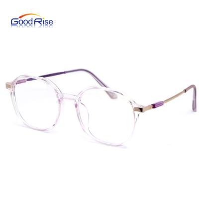 China Luxury New Arrival Wholesale Anti Blue Running Glasses GR2053 PC Cute Fashion Round Anti Blue Light Optical Glasses 2021 for sale