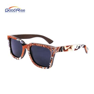 China Fashion Wooden Modern Denim Sunglasses Wood Sunglasses Best Selling Natural Polarized Wood Lenses for sale