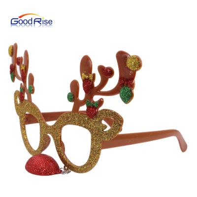 China 2022 New Fashion Party Sunglasses Christmas Party Decoration 2021 Fashion Christmas Ears Deer Gift Cute Headband Sunglasses for sale