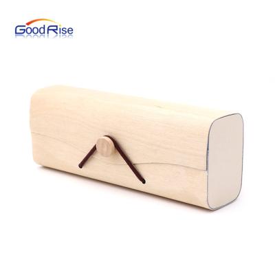 China New Custom Logo Bamboo Cases .eco-friendly fashion birch wood glass cases sunglasses storage box for sale