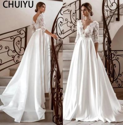 China S556A Bride Vestido De Noiva White Backless S556A Lace Mermaid Ball Gown Backless Wedding Dresses 2022 for sale