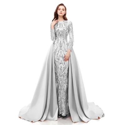 China New Fashion Anti-wrinkle S239 Floor Length Bridal Wedding Guest Evening Dresses High Quality Cheap Elegant Veil Dress for sale