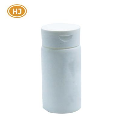 China BEAUTY PACKAGING 50ml Matte White HDPE Powder Bottle with Flip Top Cap for sale