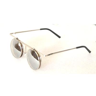 China Round Silver Flip Up 3D Diffraction Glasses 3D Fireworks Glasses for sale