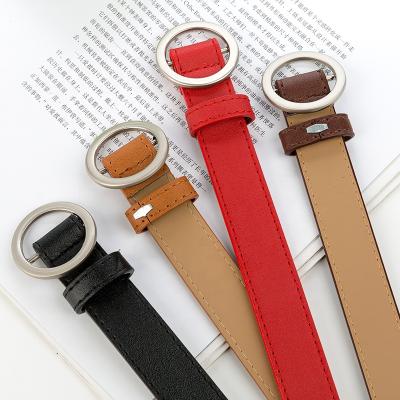 China Hot Selling 1 Inch Leisure Durable Belt Buckles Female Fashion Elegant Women Dress Luxury PU Leather Belt for sale