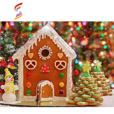 China Full Size Christmas Gingerbread House Cookie Kit for sale