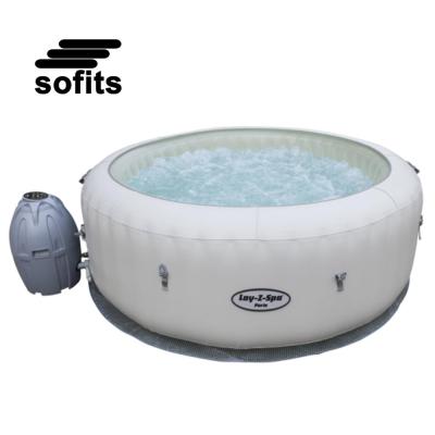 China Hot Tub Use Bestway 54148 Round Inflatable and Portable Paris Hot Tub Indoor and Outdoor Configuration-Z-Spa Led for sale