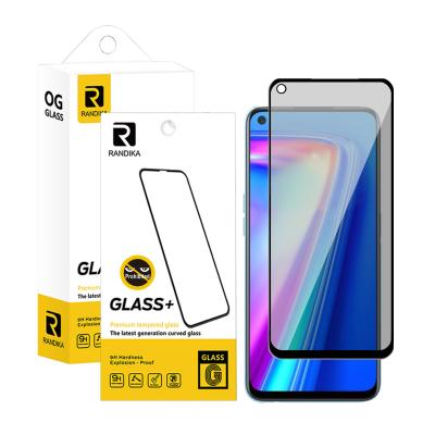 China High Quality Mobile Phone Screen Anti Peep Protector For oppo realme 7 A52 A92 Phone Tempered Glass Sheets for sale