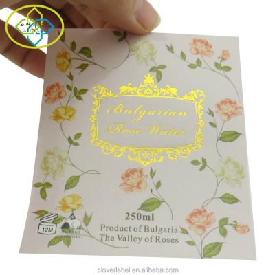 China Custom Silver Wrapping Label Gold Foil Paper Printing Waterproof for sale