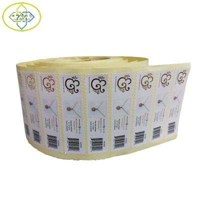 China Barcode Private Design Custom Deco Kiss Cut Out Adhesive Coated Paper Glossy Gold Foil Printed Stickers for sale