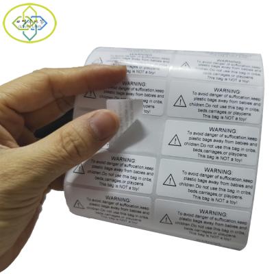 China Barcode Child Safety Sign Sticker Caution Label Custom Printing for sale