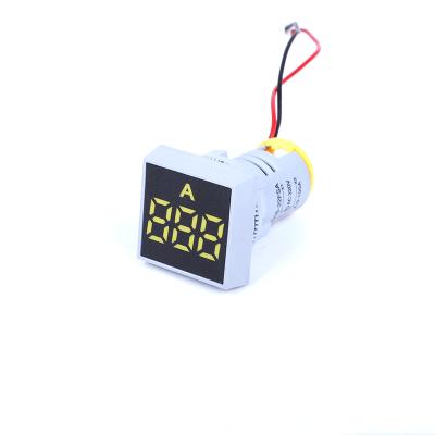 China Cheap High Quality Customs Lead Lights 22Mm Square Frosted Display Panel Indicator AC 0-100A Digital Ammeter AD16-22FSA 01 for sale