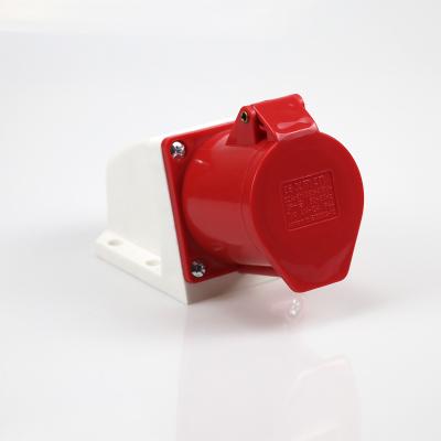 China Wholesale CE IP44 16 amp 3 pin open industrial socket XM-133 16A 32A plug 220-250vweatherproof for sale