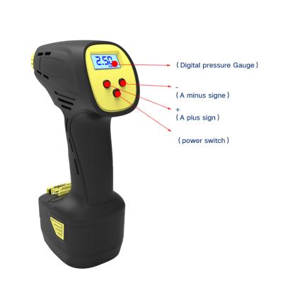 China Portable Electric Tire Pressure Monitor Mini Air Compressor Vacuum Pump Tire Inflator for sale