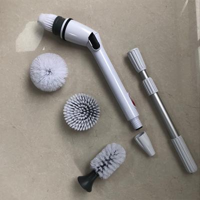 China Multifunctional Viable Turbo Electric Cleaning Scrub Scrubber Brush Hurricane Spinning Scrubber 360 Rotation Broom for sale