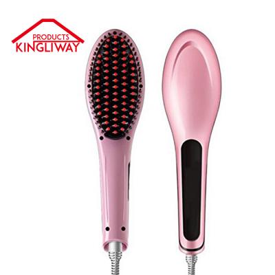 China 3 Color Outdoor Hot Comb Brush Electric Hair Straightener for All Hair Types for sale