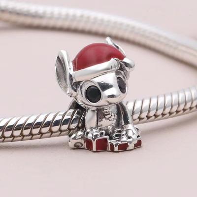 China TRENDY Silver Jewelry S925 Christmas Charm Fit Bracelet Red ALE With Original Logopandoraer Thanksgiving Gift for sale