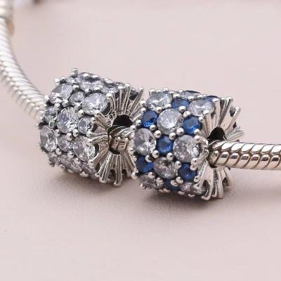 China Other S925 Sterling Jewelry Wholesale Silver Clear Zircon Sparkle Charm Fit Bracelet With Original LogoALE Woman Gift for sale