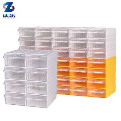 China Tool Storage Modular Tool Box Drawers Japan Style Bin Clear Plastic Storage Organizer with Drawers for sale