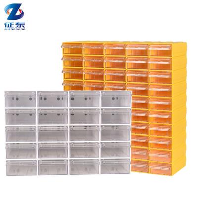 China Japan style plastic storage box multi-layer drawer shelf type stacked clear box plastic storage bin home and office for sale