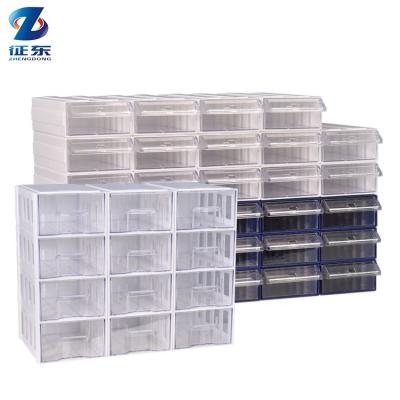 China Japan Style 20 Piece Bin Organizer Case Plastic Tool Organizer Compartment Tool Box Shelf With Storage Box for sale