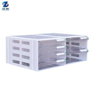 China Sustainable Multilayer White Office Stacking Economic A4 Drawer Box Storage Box for sale