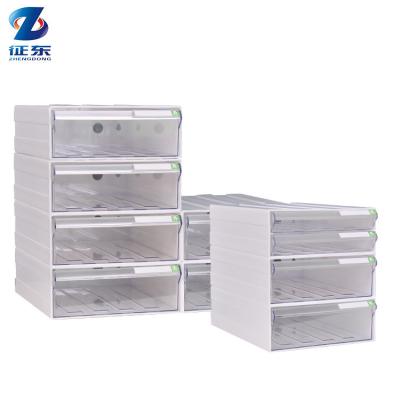 China KOREAN Organizer Office Corner Organizer Plastic Desk File Organizer Transparent A4 Drawers Office Storage for sale