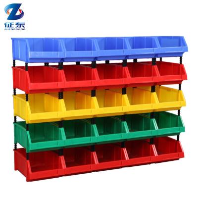 China Modern Stackable System Shelf Bin Cabinet Parts Garage Organizer Modular Plastic Boxes Box Tool Storage for sale