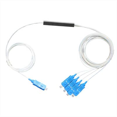 China Fiber Optic Equipment Wholesale SC APC UPC ABS Micro Cassette Micro Block Minus 1x2, 1x8, 1x16, 1x32, LGX Fiber Optic 1x4 PLC Splitter for sale