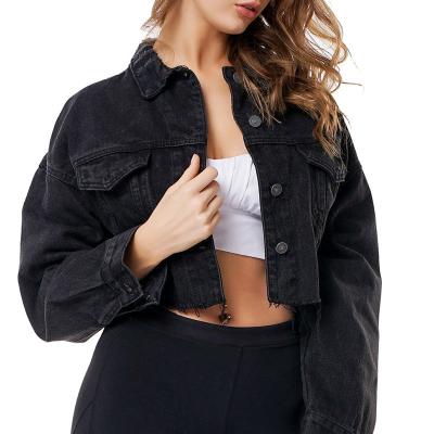 China Factory Wholesale New Women's Long Sleeve Jacket Autumn Jacket Ripped Stock QUICK DRY Winter Casual Thin Women's Wash Coat for sale