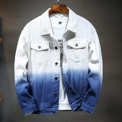 China Factory wholesale men's fashion big QUICK DRY gradient jacket youth denim loose casual jacket fashion hot selling products for sale