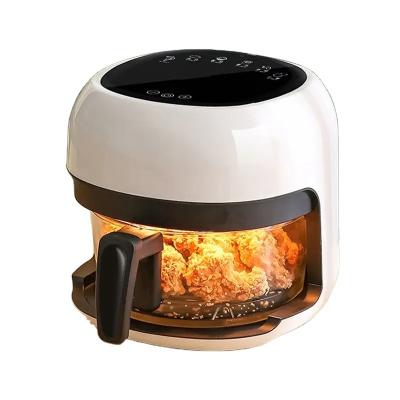 China New Large Capacity 4L Air Capacity Commercial Smart Video Smart Glass Home Air Fryer Factory Direct Sales for sale