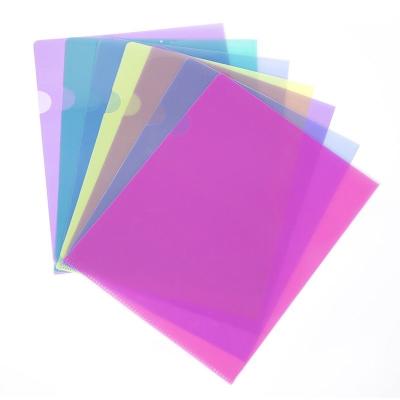 China Office School Folder Bags Plastic Clear Document Folders - L Type Folders Safe Project Bags A4 / Letter Size Transparent Color for sale