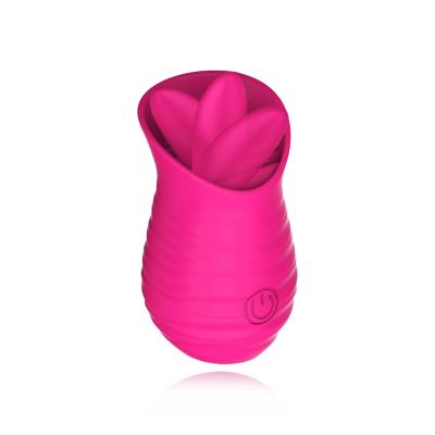 China New Rechargeable Waterproof Silicone Cunnilingus Vibrating Massager With 10 Viberation Modes Tongue Licking Toy For Women for sale