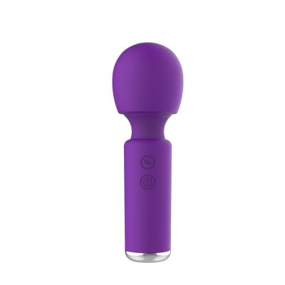 China 10 Modes Quiet Frequency Vibration Magic Wand Massager Waterproof Rechargeable Silicone Magic Wand Mini Rechargeable Personal Massager for sale