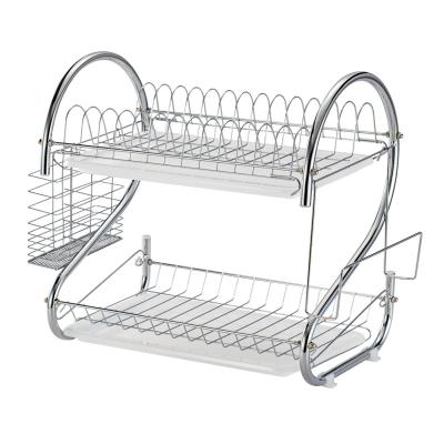 China Viable Wholesale Adjustable Kitchen Dish Rack Stainless Steel Shelf Storage Rack Dish Rack for sale