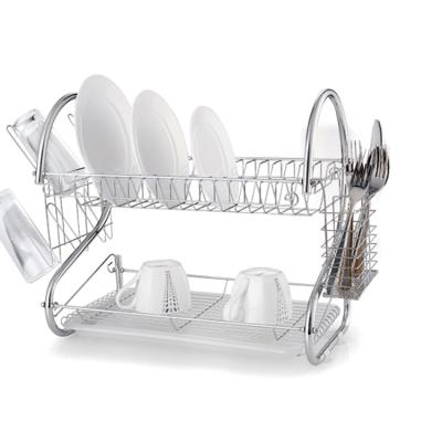 China Sustainable Dish Drying Rack With Tray Easy Install High Quality Kitchen Dish Dryer Rack Dish Rack Organizer for sale